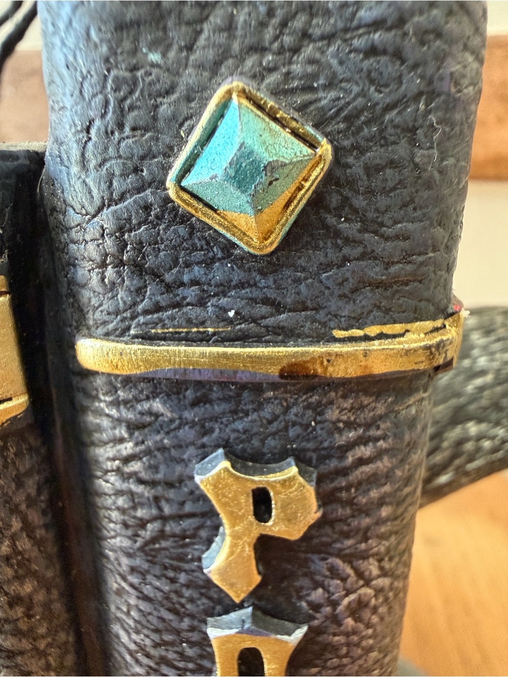 Potion Spell Book Prop — Black and Gold Decorative Accent - Picture 10 of 17